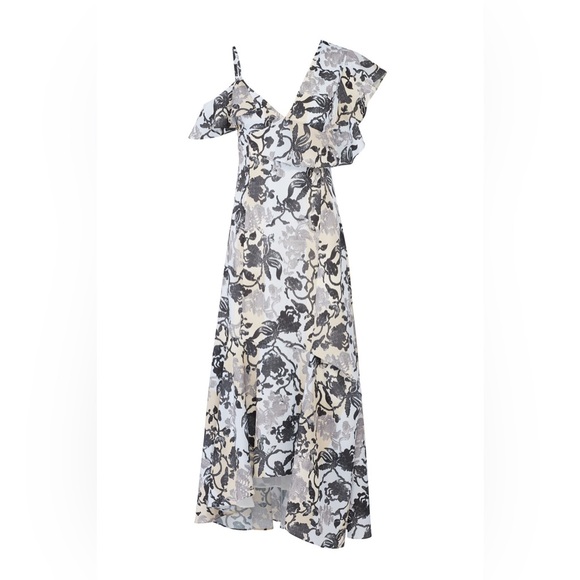 ADEAM Floral Maxi Dress - Black and White - Picture 7 of 7